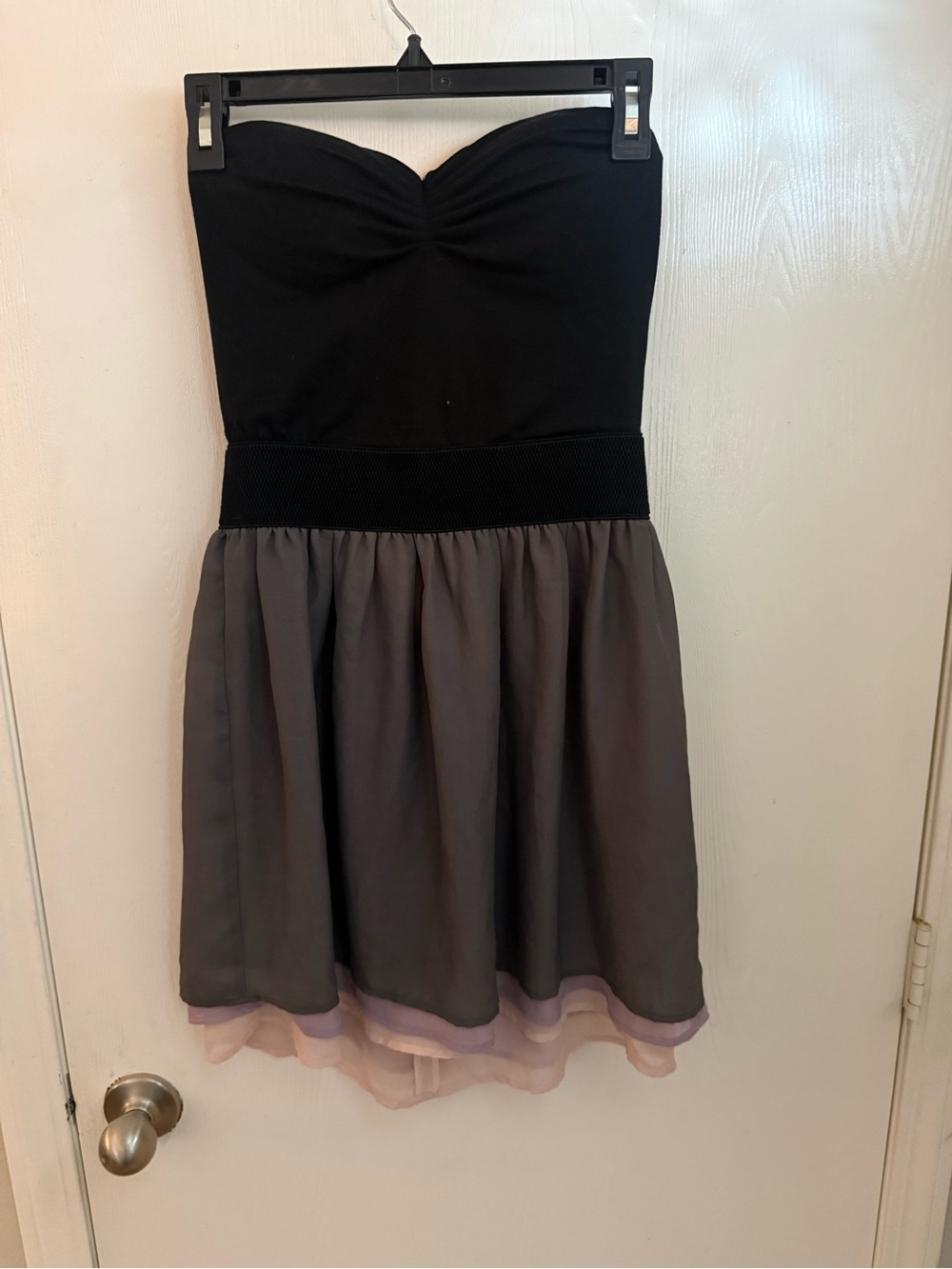 Charlotte Russe Black Dress with Pink Trim